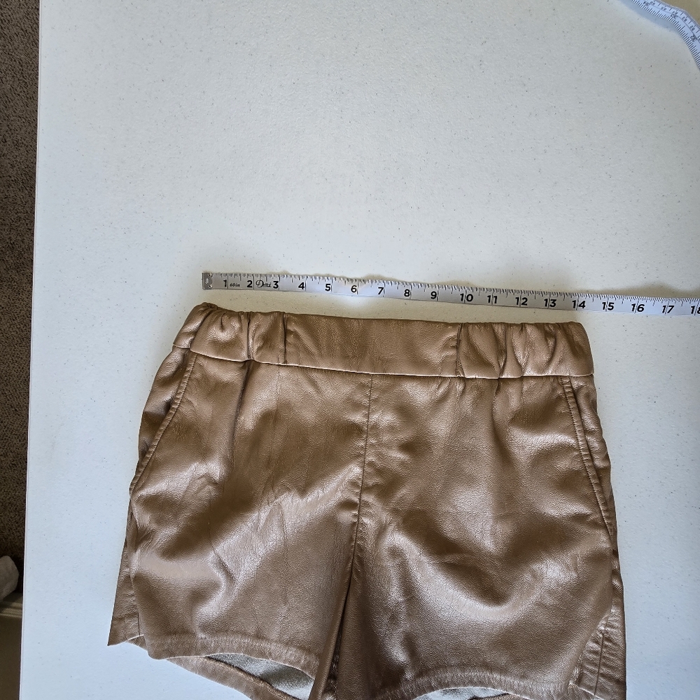 Anine Bing High Waist Shorts in Tan - Picture 5 of 11